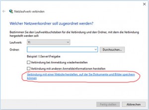 Verbindung zu FTP über Windows Explorer