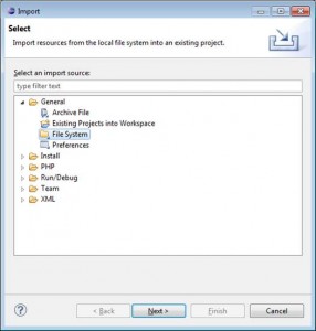 Eclipse Dateien importieren 2